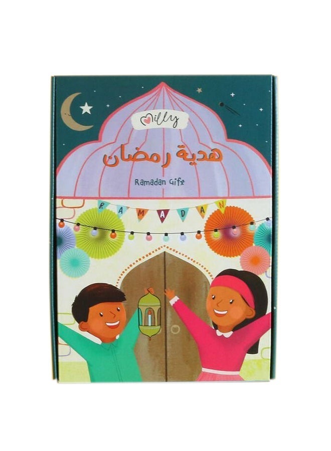Melly's Ramadan Gift Box Fun Activity Gift for Boys & Girls, Includes Fasting & Donation Stickers, Coloring Book & Crayons, Ramadan Fanoos Lantern & Decoration, Prayer Time Table, Donation Tracker & much more - Image 3